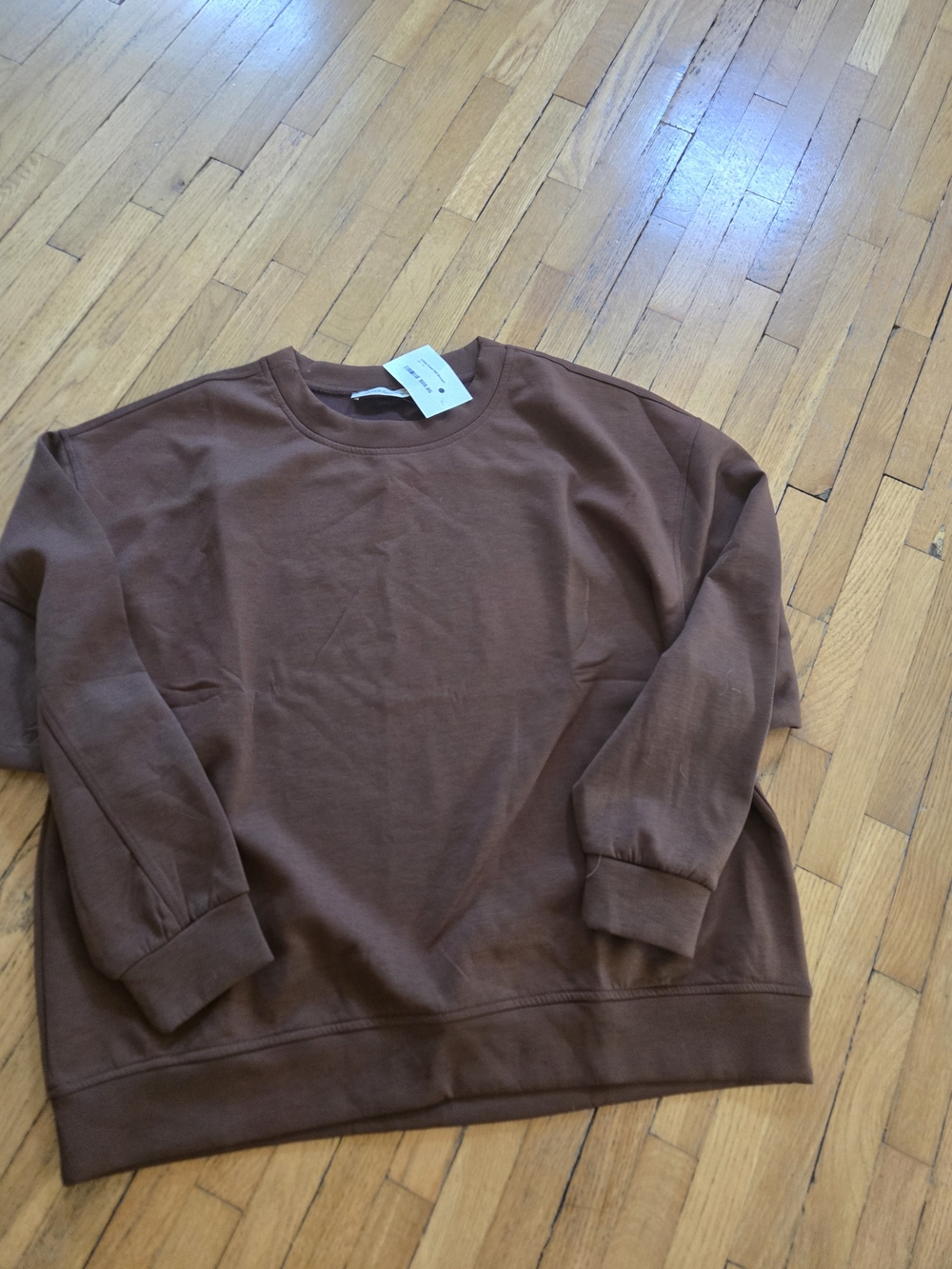 Women's Brown Crewneck Sweatshirt - Classic Casual Sweater